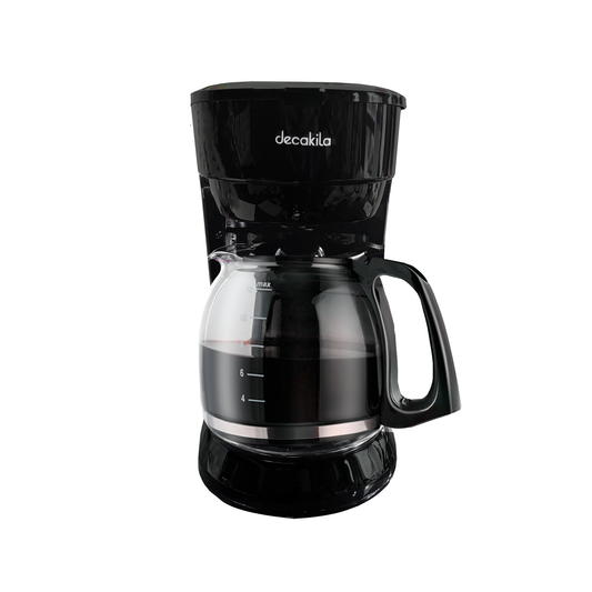 Cafetera de Goteo 12 Tazas (1.8 L) con Filtro Permanente Negra Decakila KUCF036B