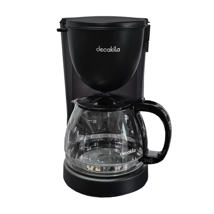 Cafetera de Goteo 10 Tazas (1.25 L) con Filtro Permanente Negra Decakila KUCF001B