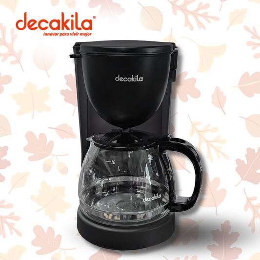 Cafetera de Goteo 10 Tazas (1.25 L) con Filtro Permanente Negra Decakila KUCF001B