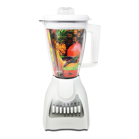 Licuadora 10 Velocidades Vaso de Plástico Blanca Decakila KUJB044W