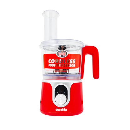 Procesador de alimentos Inalámbrico con Accesorios Rojo Decakila KMMG005R (Caja de 4 Piezas)
