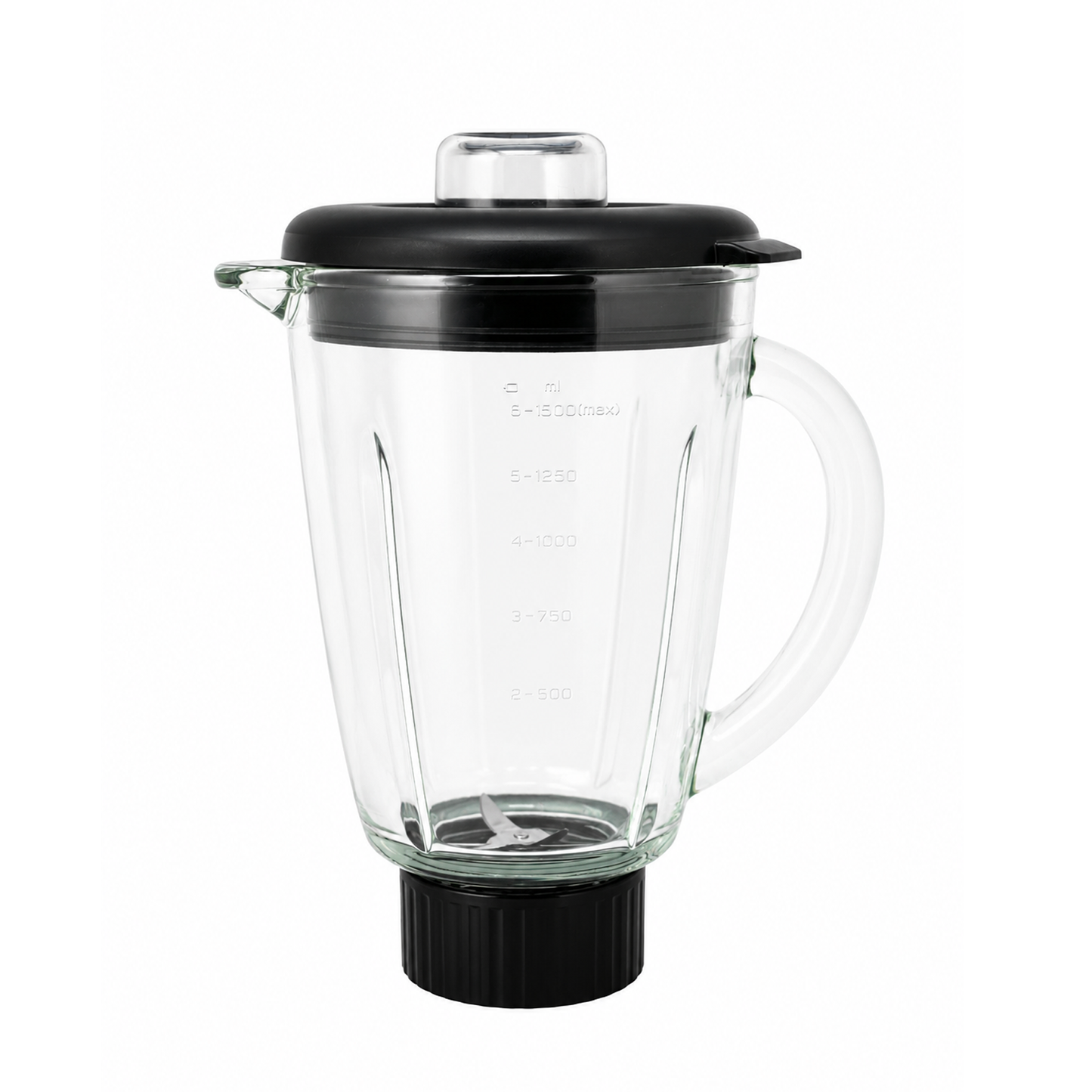 Licuadora 2 Velocidades Vaso de Vidrio 1.5 L Inalámbrica con Batería Recargable Negra Decakila KMJB050B (Caja con 4 piezas)
