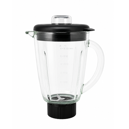 Licuadora 2 Velocidades Vaso de Vidrio 1.5 L Inalámbrica con Batería Recargable Negra Decakila KMJB050B (Caja con 4 piezas)