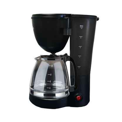 Cafetera de Goteo 10 Tazas (1.25 L) con Filtro Permanente Negra Decakila KUCF001B