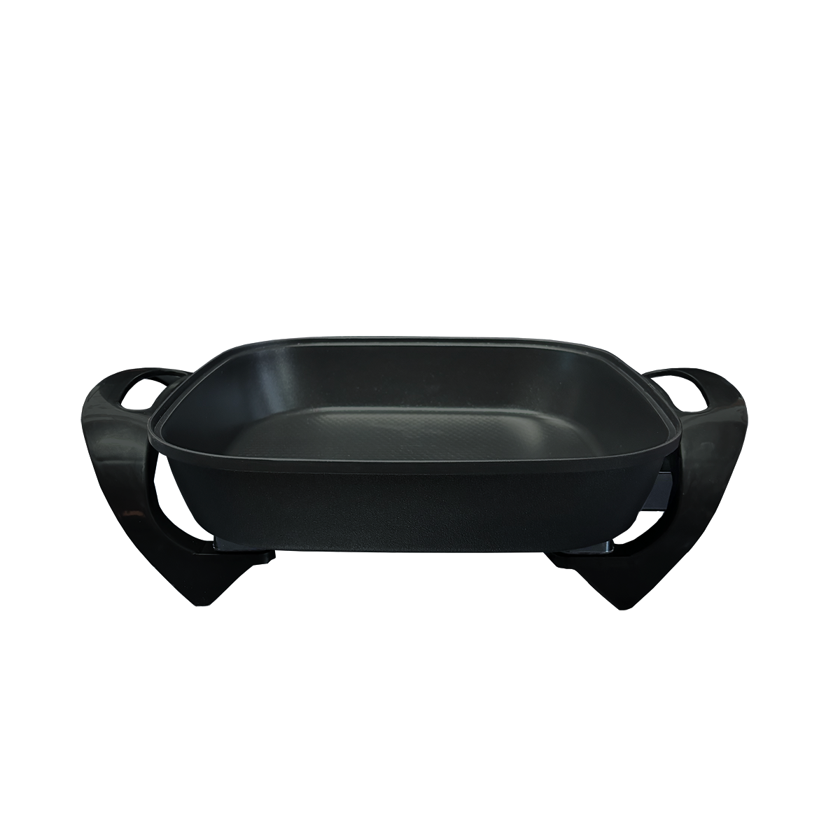 Sartén Eléctrico de 30 X 30 cm con Antiadherente y Tapa de Vidrio Negro Decakila KUEC051B