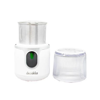 Molino de Café 40g Inalámbrico Blanco Decakila KMCF022W (CAJA DE 12 PIEZAS)