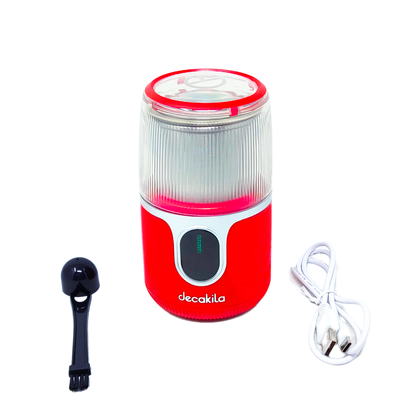 Molino de Café 40g Inalámbrico Rojo Decakila KMCF022R (CAJA DE 12 PIEZAS)