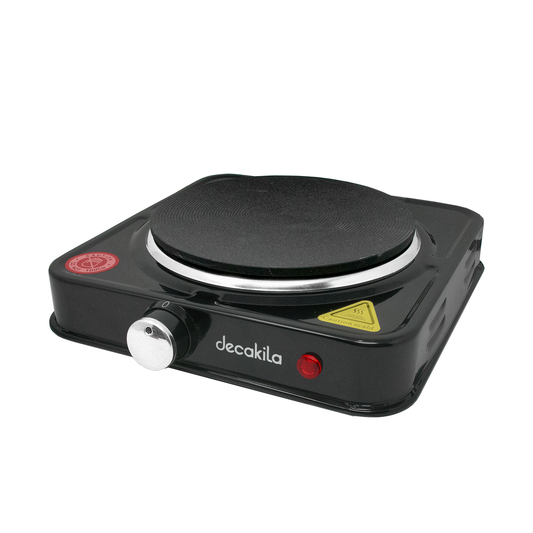 Parrilla Eléctrica Con Base Tipo Plato 1000W Negro Decakila KUCC004B