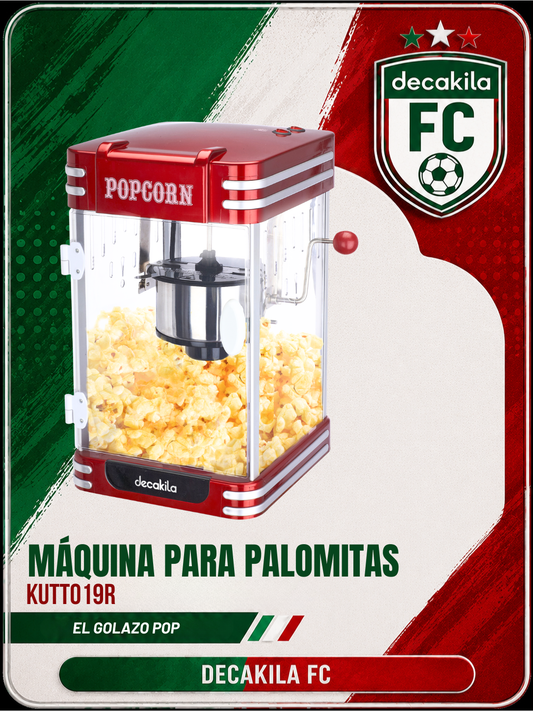 Máquina de Palomitas Tipo Cinema 2.5 Oz Roja Decakila KUTT019R