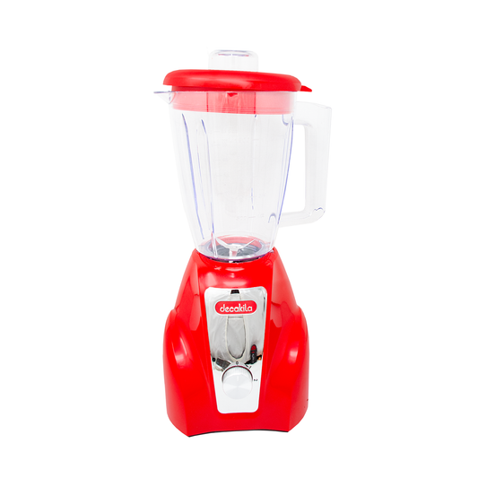 Licuadora 2 Velocidades Vaso de Plástico 1.5 L Inalámbrica de Batería Roja Decakila KMJB049R