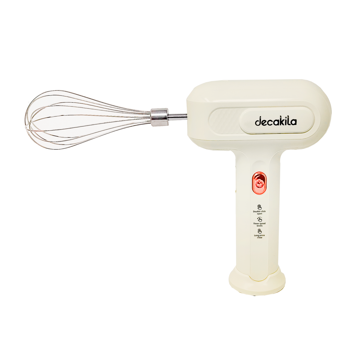 Batidora de Mano Inalámbrica 3 Velocidades con Tazón Procesador de 300 ml Blanca Decakila KMMX019E (Caja con 6 Piezas)