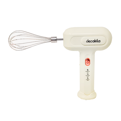 Batidora de Mano Inalámbrica 3 Velocidades con Tazón Procesador de 300 ml Blanca Decakila KMMX019E (Caja con 6 Piezas)