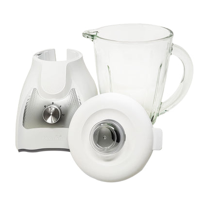 Licuadora 2 Velocidades + Pulso Vaso de Vidrio Blanco Decakila KUJB045W