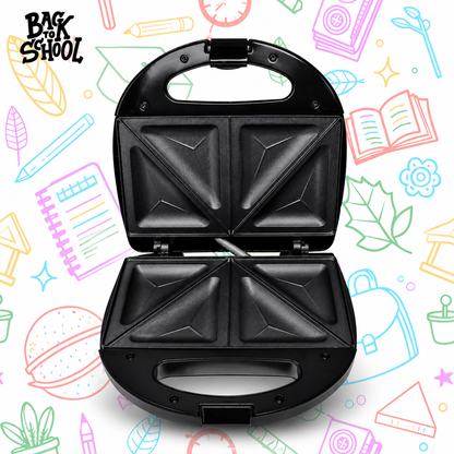 Sandwichera 2 Panes con Antiadherente 750 W Negro Decakila KUEC046B