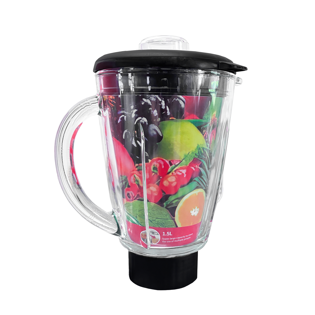 KUJB052B  Licuadora 2 Velocidades Vaso de Vidrio 1.5 L Inalámbrica con Batería Recargable Negro Decakila  (Caja de 4 Piezas)