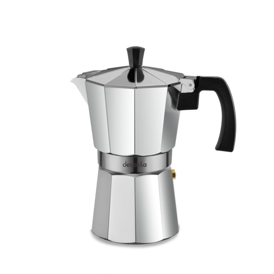Cafetera de Expresso Italiana 9 Tazas de Aluminio Decakila KMCF025M