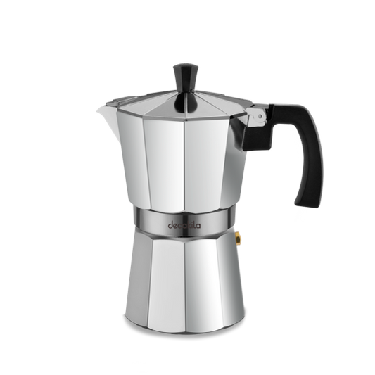 Cafetera de Expresso Italiana 9 Tazas de Aluminio Decakila KMCF025M