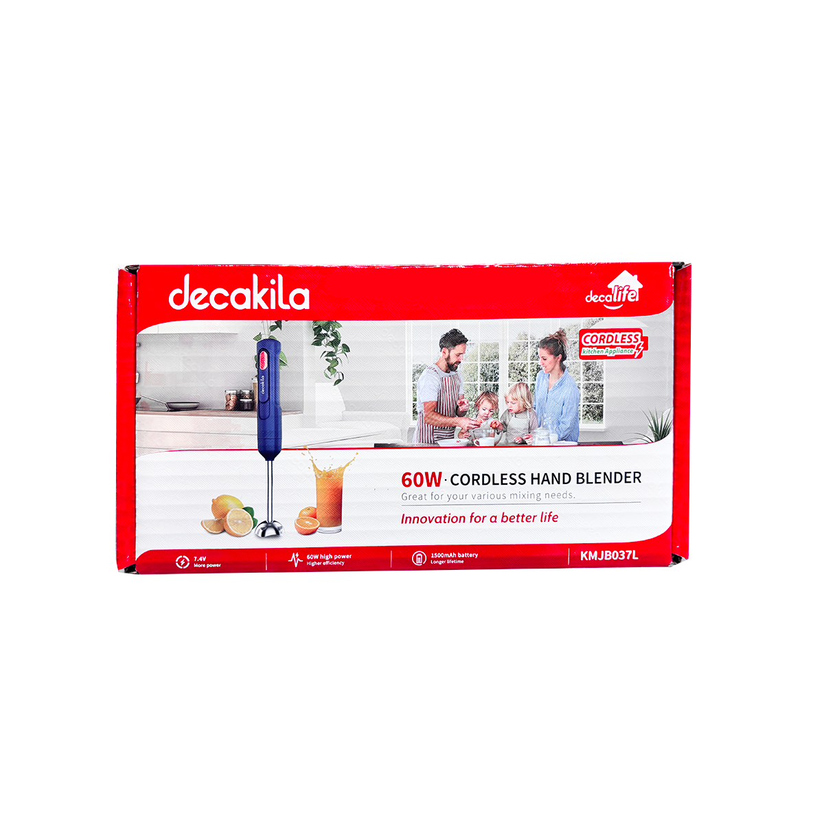 Batidora de Inmersión 1 Velocidad Inálambrica Azul Decakila KMJB037L (Caja de 15 piezas)