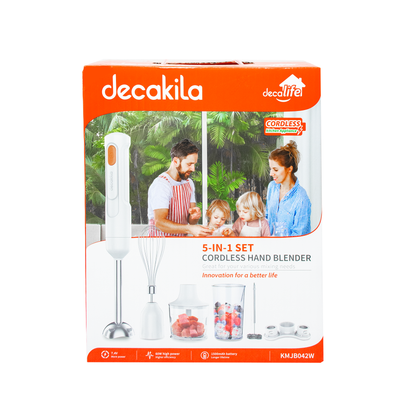 Batidora de inmersión 5 en 1 con accesorios Inalámbrico Blanco Decakila KMJB042W