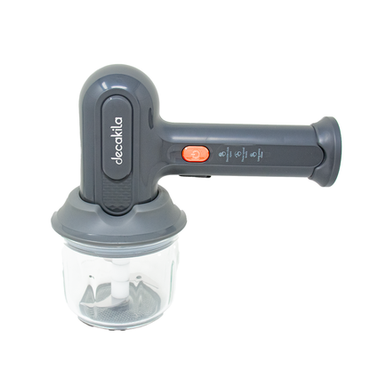 Batidora de Mano Inalámbrica 3 Velocidades con Tazón Procesador de 300 ml Negra Decakila KMMX019G (Caja con 6 Piezas)