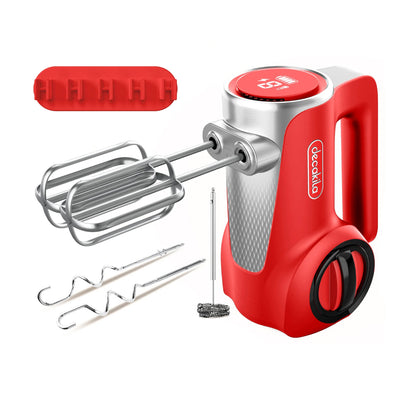KMMX022R  Batidora de Mano 7 Velocidades Inalámbrica de Batería Roja Decakila (Caja de 6 Piezas)