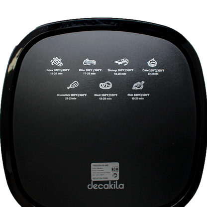Freidora de Aire 4.5 L Panel Digital 1400 W Decakila KUEC039B (Caja con 4 piezas)