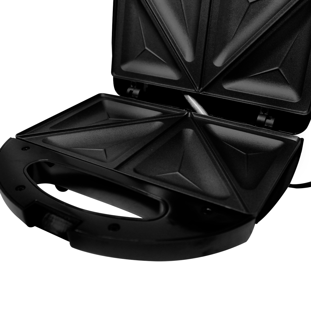 Sandwichera 2 Panes con Antiadherente 750 W Negro Decakila KUEC046B (Caja de 6 Piezas)