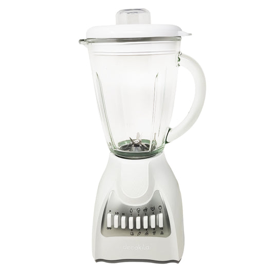 Licuadora 10 Velocidades Vaso Vidrio Blanca Decakila KUJB046W