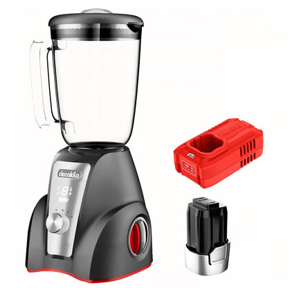 KUJB052B  Licuadora 2 Velocidades Vaso de Vidrio 1.5 L Inalámbrica con Batería Recargable Negro Decakila  (Caja de 4 Piezas)