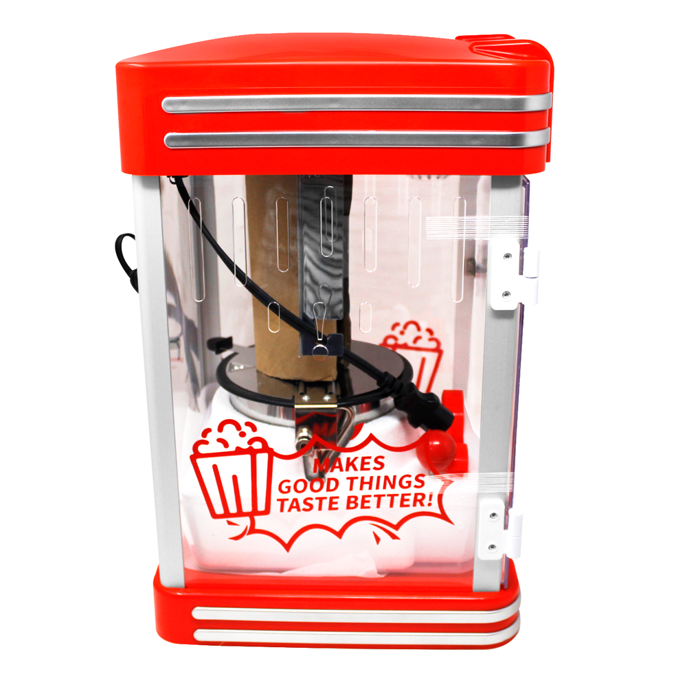 Máquina de Palomitas Tipo Cinema 2.5 Oz Roja Decakila KUTT019R (Caja de 2 Piezas)