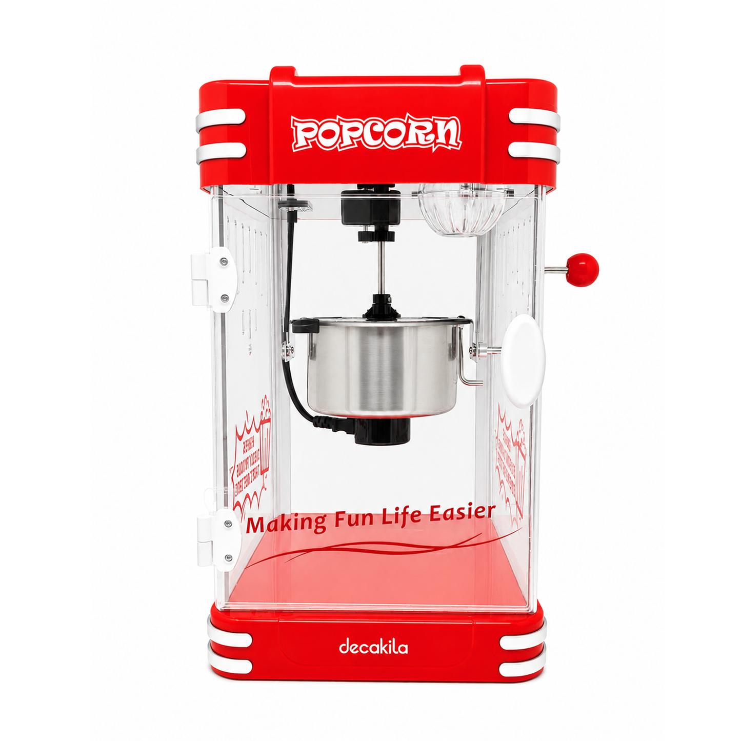 Máquina de Palomitas Tipo Cinema 2.5 Oz Roja Decakila KUTT019R