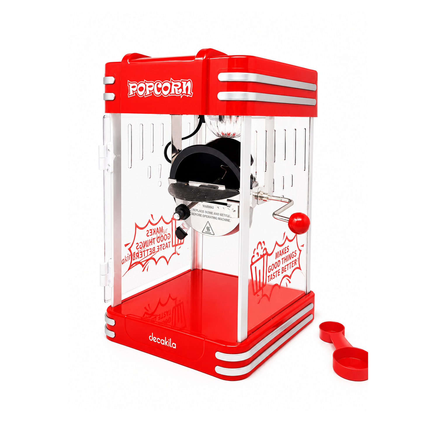 Máquina de Palomitas Tipo Cinema 2.5 Oz Roja Decakila KUTT019R