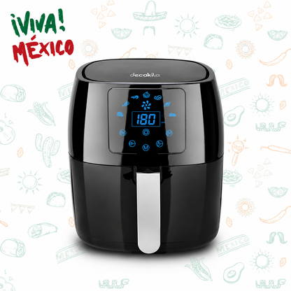 Freidora de Aire (air fryer) 4.5 L Panel Digital 1400 W Decakila KUEC039B