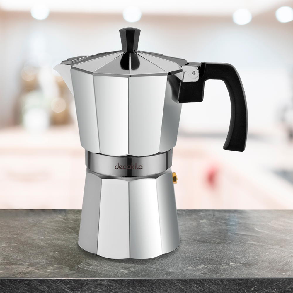 Cafetera de Expresso Italiana 6 Tazas de Aluminio Decakila KMCF023M