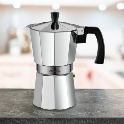 Cafetera de Expresso Italiana 6 Tazas de Aluminio Decakila KMCF023M